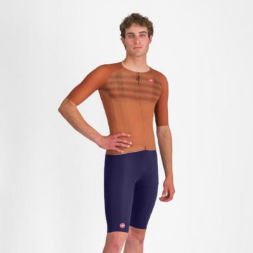 Pantaloni scurti cu bretele Castelli Free Aero Race S, pentru barbati, XL, Albastru