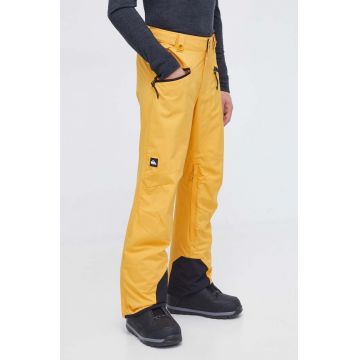 Quiksilver pantaloni Boundry barbati, culoarea galben