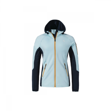 Jacheta Femei Fleece Hoody Lodron Airy Blue