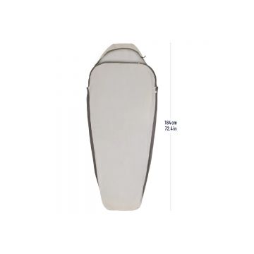 Liner Sac De Dormit  Silk Blend Sleeping Bag Liner - Mummy Compact Moonstruck Grey
