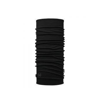 Bandana Unisex Merino Midweight Solid Black  One Size