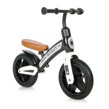 Bicicleta de echilibru Lorelli Scout Air, roti cu camera si cauciuc, de la 2 ani pana la 4 ani, sa reglabila, Negru