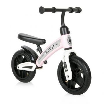 Bicicleta de echilibru Lorelli Scout Air, roti cu camera si cauciuc, de la 2 ani pana la 4 ani, sa reglabila, Roz