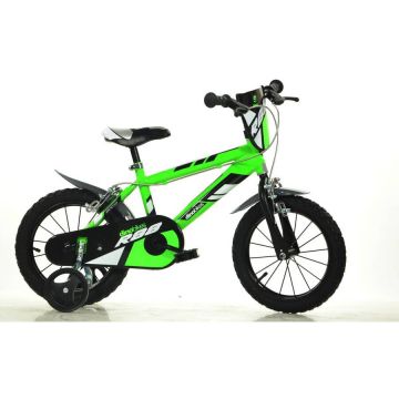 DINO BIKES Bicicleta verde pentru copii 16