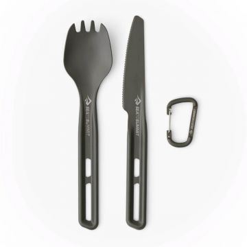 Set Frontier Sea To Summit Aluminiu 2 Buc  Lingura Si Cutit