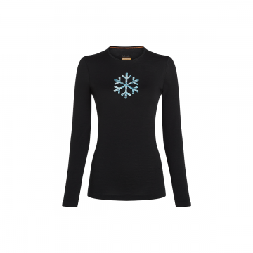 Bluza Femei Merino 200 Oasis Ls Crew Pow Black