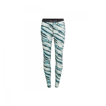 Pantaloni Femei Merino 200 Oasis Pow  Snow Aop