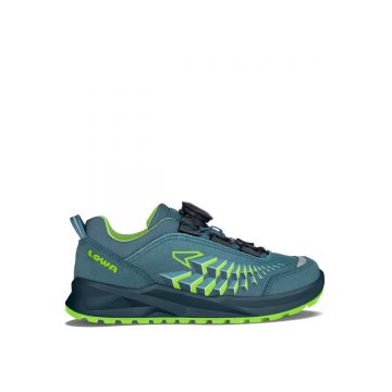 Pantofi Drumetie Copii Lowa Ferrox Gtx Lo Petrol Lime