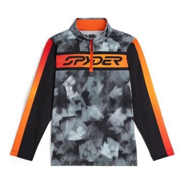 Bluza Baieti Spyder Jacobs 1 2 Zip Black Block Camo