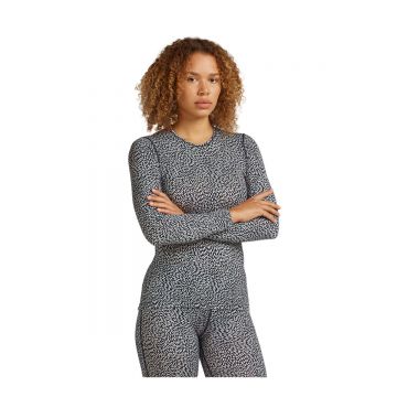 Bluza Femei Icebreaker 200 Oasis Ls Crewe Flock Aop Midnight Navy-snow-aop Bluza Femei Icebreaker 200 Oasis Ls Crewe Flock Aop Midnight Navy-snow-aop