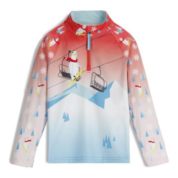 Bluza Fete Spyder Reflect 1 2 Zip Coral Haze