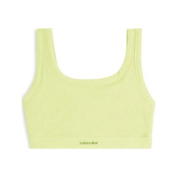Bustiera Femei Icebreaker Merino Rib Lotus Bra Citrine