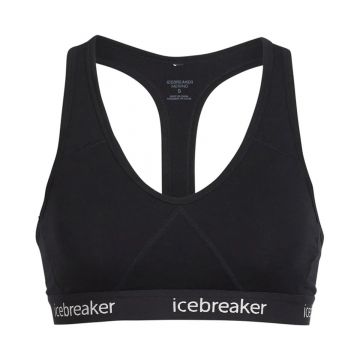 Bustiera Femei Icebreaker Sprite Racerback Black
