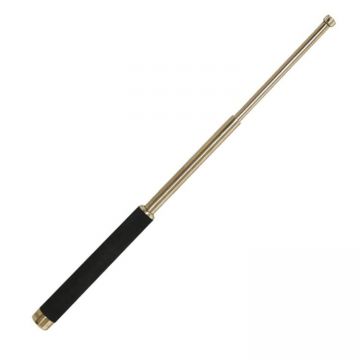 Baston telescopic din otel, 64 cm, 3 sectiuni, auriu, husa,  635 g , A1