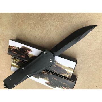 Briceag automat de vanatoare IdeallStore®, Futuristic Blade, PVC, 23 cm, negru