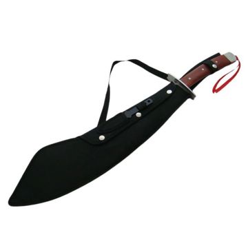 Maceta de vanatoare IdeallStore®, Dragon Stance, otel inoxidabil, 65 cm, argintiu, cutit de aruncat, teaca inclusa