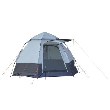 Outsunny Cort de Camping pentru 2 Persoane cu Deschidere Automată și Accesorii Incluse, 2.6x2.6x1.5 m, Gri | Aosom Romania