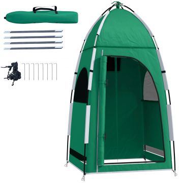 Outsunny Cort Dus Vestiar Intimitate Adăpost Portabil Exterior Camping Plajă Geantă Transport Verde | Aosom Romania