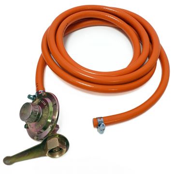 Set Ceas butelie GPL Eurogaz cu reglaj, furtun 3 metri, 2 coliere otel