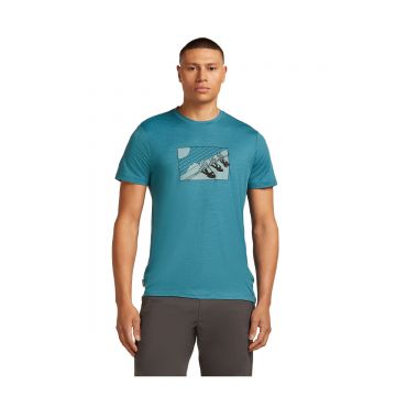 Tricou Barbati Icebreaker 150 Tech Lite Ss Tee Wild Pack Topaz Tricou Barbati Icebreaker 150 Tech Lite Ss Tee Wild Pack Topaz