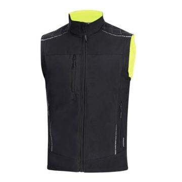 Vesta de lucru de iarna softshell VISION - negru galben