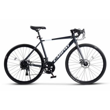 Bicicleta Carpat Adv C28300RG GriAlb, CursieraCyclocrossGravel, roti 28 inch, aluminiu 16 viteze, echipare A3-LTW00, frane disc