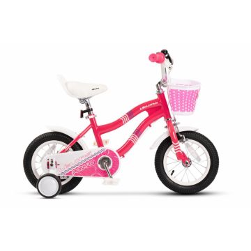Bicicleta Copii 3-5 ani Velors V1404B fucsia, roti 14 inch, inaltime utilizator 90-105 cm, greutate suportata 80 kg