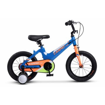 Bicicleta Copii 4-6 ani Carpat PRO C16122B AlbastruPortocaliu, roti 16 inch, inaltime utilizator 100- 115 cm , greutate suportata 50 kg