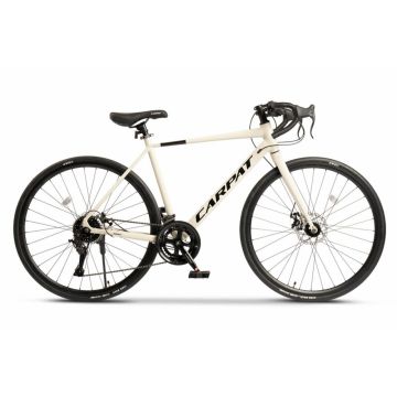 Bicicleta CursieraCyclocross Carpat Adv C28320RG CremNegru, roti 28 inch, aluminiu 16 viteze, echipare A3-LTW00, frane disc, cabluri integrate