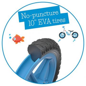 Bicicleta de echilibru, Chillafish Charlie Blue, Usoara, Cu ghidon si sa reglabile, Greutate 2.5 Kg, Cu roti din spuma EVA, 10 inch, Pentru 18-48 luni