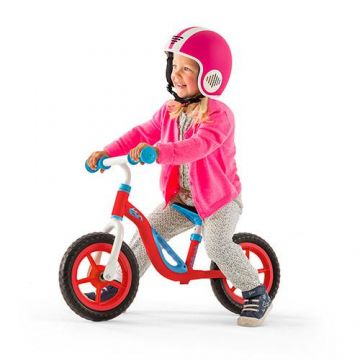 Bicicleta de echilibru, Chillafish Charlie Red, Usoara, Cu ghidon si sa reglabile, Greutate 2.5 Kg, Cu roti din spuma EVA, 10 inch, Pentru 18-48 luni