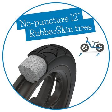 Bicicleta de echilibru Chillafish Charlie Sport Navy 12 inch reglabila, ghidon din spuma, suport picioare, greutate admisa 35 kg