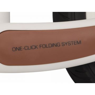 Bicicleta  de echilibru pentru copii, fara pedale, pliabila, cu scaunelul si ghidonul reglabile pe inaltime, cu roti din cauciuc de 12 inch, Colibro Ciao Milky White