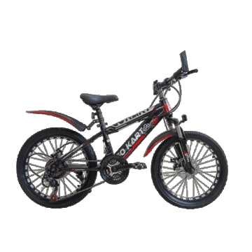 Bicicleta Go Kart 20 inch MTB, pentru copii 7-10 ani, frana disc,21 viteze, culoare negru cu rosu