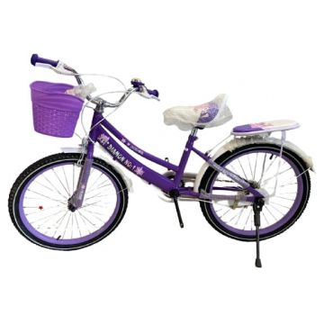 Bicicleta Go Kart Diamon No1 20 inch , 5-9 ani, aparatoare noroi, sonerie, portbagaj si cos pentru jucarii, mov