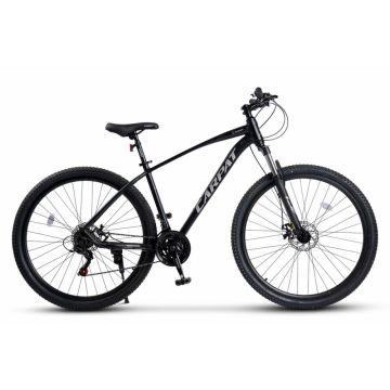 Bicicleta MTB Carpat Invictus C2957C NegruGri, roti 29 inch, transmisie Shimano Tourney, 21 viteze, cadru aluminiu