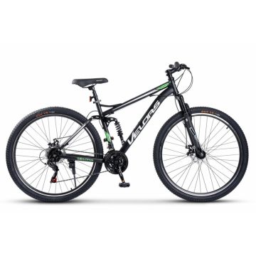Bicicleta MTB Full-Suspension Velors Matador V2960G NegruAlbVerde, roti 29 inch, inaltime utilizator 170-195 cm, greutate suportata 120 kg