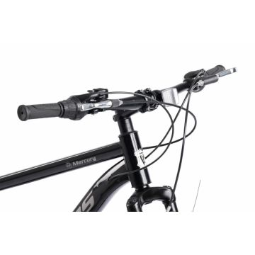 Bicicleta MTB Velors Mercury V26301G NegruGri, roti 26 inch,Schimbator spate Carpat, Roti 26 Inch, Manete Schimbator Rotative, 21 viteze, Frane Mecanice Disc fataspate