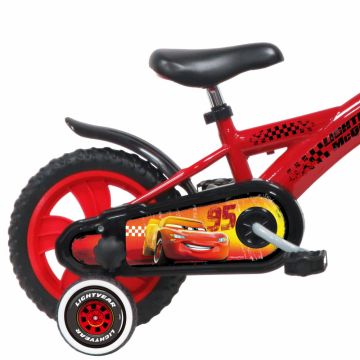 Bicicleta pentru copii Denver Disney Cars 12 inch, frana de mana pe ambele roti, claxon, aparatoare noroi fata si spate, roti cauciuc Eva