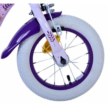 Bicicleta pentru copii EL Disney Wish 12 inch, frana de mana pe roata fata, scaun si ghidon reglabil, spite metalice, roti gonflabile, stopuri reflectorizante