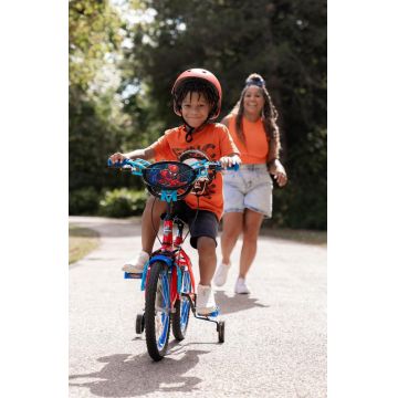Bicicleta pentru copii Huffy Spiderman 16 inch cu roti ajutatoare
