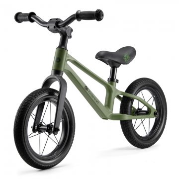 Bicicleta pentru copii Kinderkraft Eter Green fara pedale, roti 12 inch, scaun ergonomic reglabil, greutate admisa 35 kg