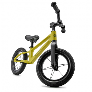 Bicicleta pentru copii Kinderkraft Eter Lime fara pedale, roti 12 inch, scaun ergonomic reglabil, greutate admisa 35 kg