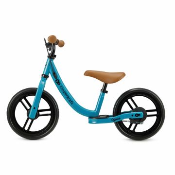 Bicicleta pentru copii Kinderkraft Space Deep Blue fara pedale, cu suport picioare, frana de mana, greutate admisa 35 kg
