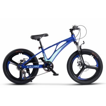 Bicicleta pentru copii MTB Carpat C20343A Albastru, roti 20 inch, cadru magneziu, frane disc, 7 viteze