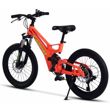 Bicicleta pentru copii MTB-FS Carpat C20344A PortocaliuVerde, roti 20, inaltime utilizator 120-155 cm, greutate suportata 80 kg