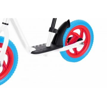 Bicicleta pentru copii Novokids SplendOr Balance Bike 124 Alb pedagogica fara pedale, Cu platforma, Roti 12 inch, 1-5 ani, Maxim 30 kg, Cadru otel, Roti din spuma cauciucata EVA, Ghidon si sa reglabile pe inaltime