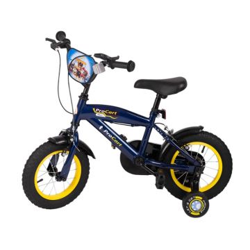 Bicicleta pentru copii Procart Paw Patrol 12 inch, cadru otel, inaltime reglabila, v-brake, stop si far, roti ajutatoare