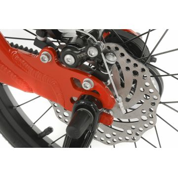 Bicicleta pentru copii Royal Baby 16 inch Mars M1601C RosuAlb 4-6 ani, cadru din aluminiu, roti ajutatoare, frana spate mecanica pe disc frana fata C-brake