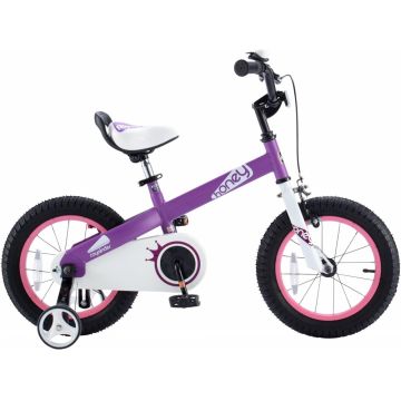 Bicicleta pentru copii Royal Baby Honey Children Mov 14 inch, Frana fata C-Brake, Frana spate Torpedo, Roti Ajutatoare, varsta 3-5 ani